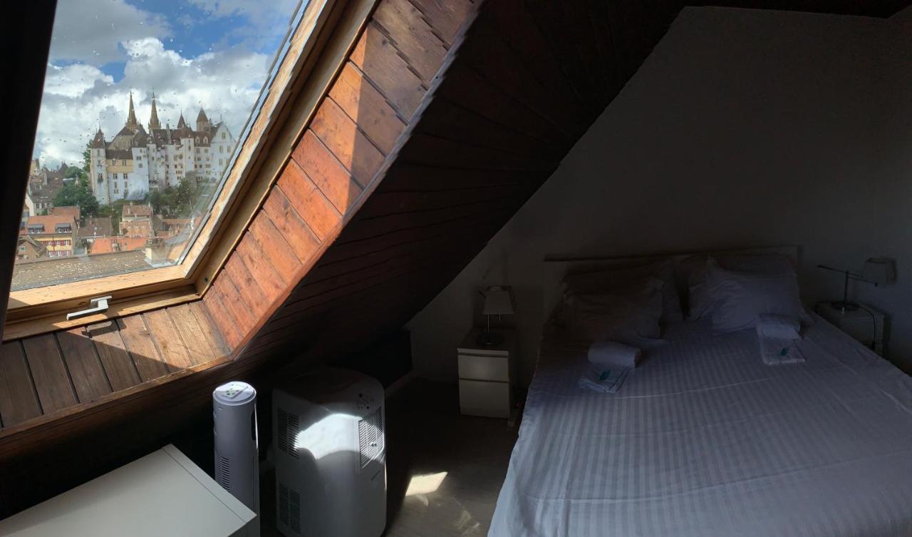 Luxury Duplex Vue Chateau Neuchâtel Dış mekan fotoğraf